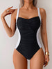 Sleeveless Color Blocked One-piece Swimsuit