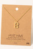 Gold Dipped Bubble Letter Pendant Necklace