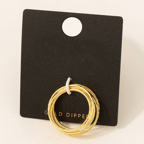 Gold Dipped Coiled Band Rings Set