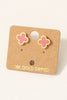 Gold Dipped Epoxy Clover Stud Earrings