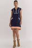 Navy Color-block Mini Dress