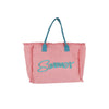 Sewn Rope Summer Letter Fringe Tote Bag